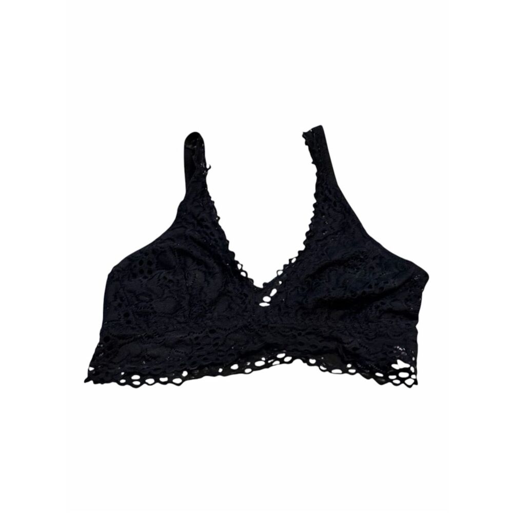 TRUE & CO. Black Lace Bralette Medium